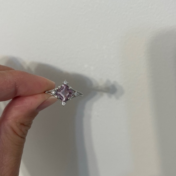 Adjustable amethyst ring - Picture 3 of 6